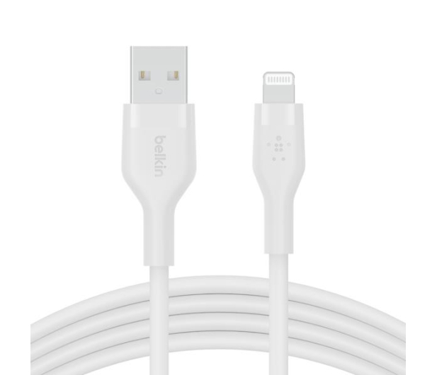 BELKIN USB-A - Lightning Silicone 1m White CAA008BT1MWH - 731849 - zdjęcie 2